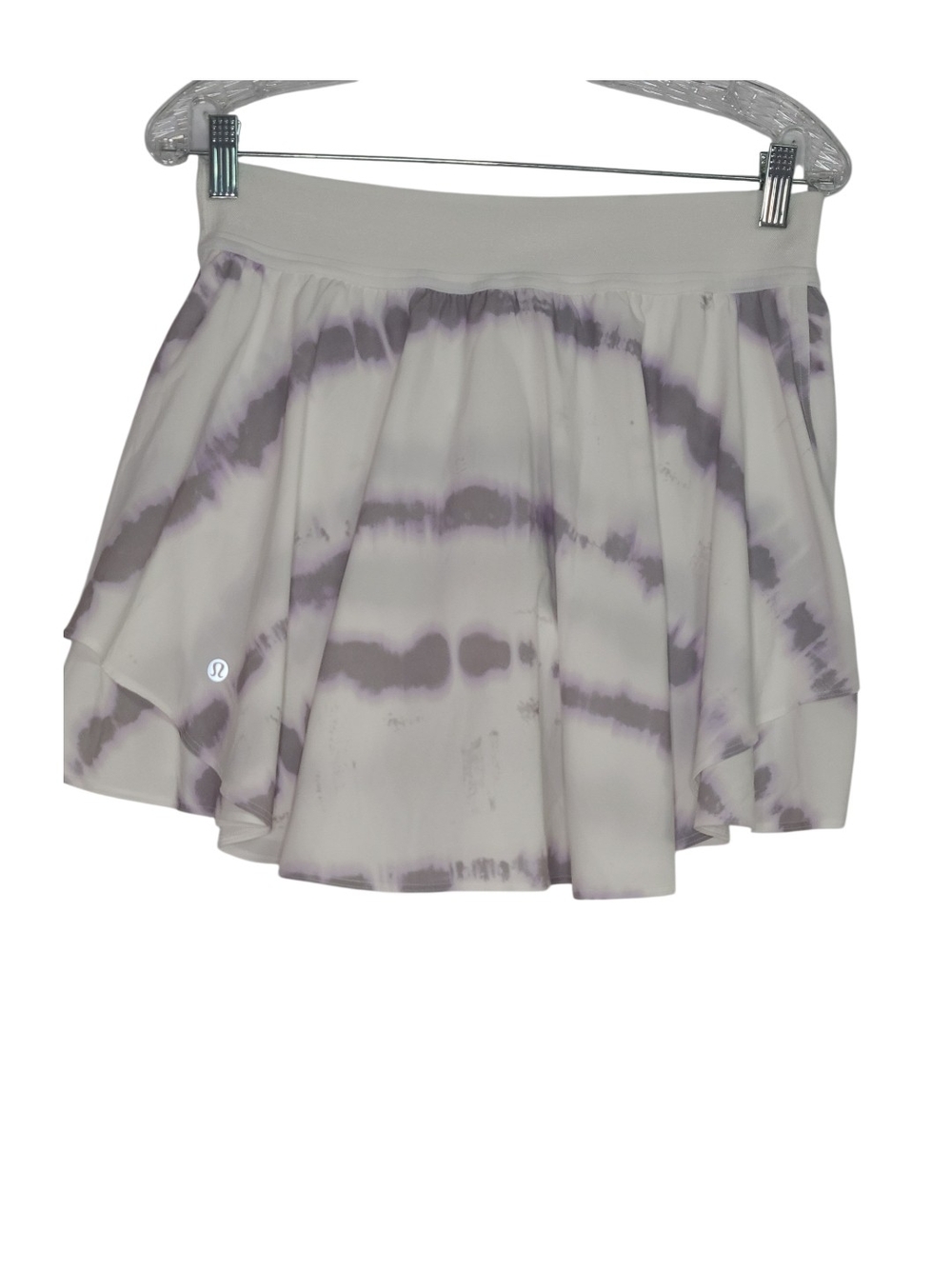 Lululemon Court Rival High-Rise Skirt Skort Tie Dye White Gray Size 8